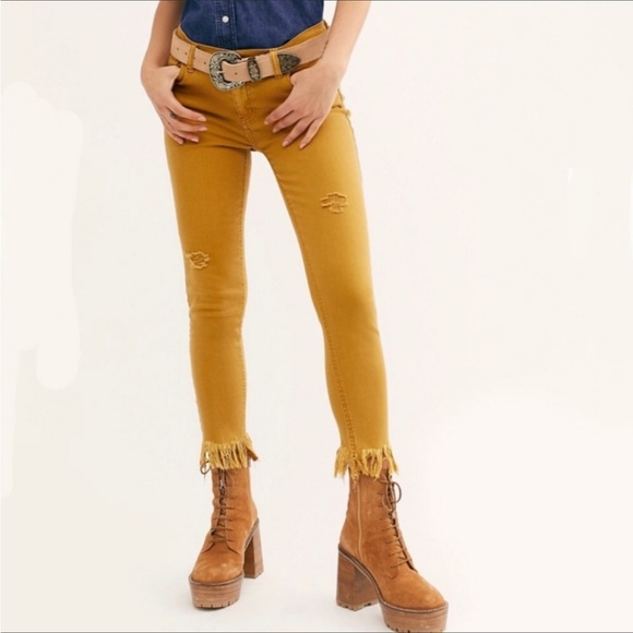 Free People Denim - Free People Great Height Frayed Skinny Jeans